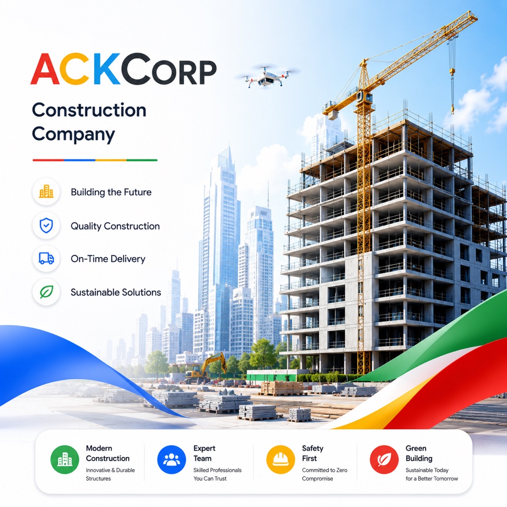 ACKCorp — Construction Company — product screen by MoksFix