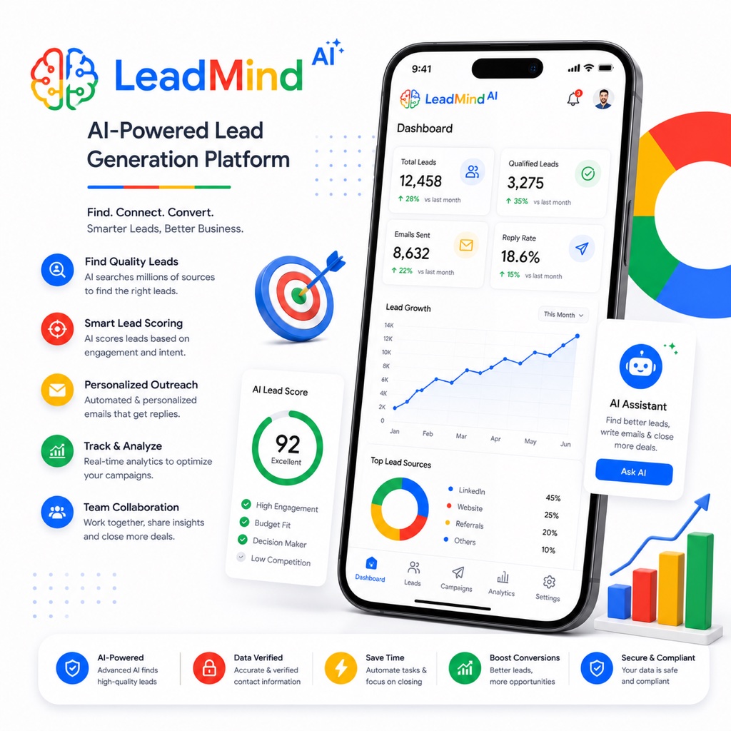 LeadMind AI — LinkedIn Lead Generation — product screen by MoksFix